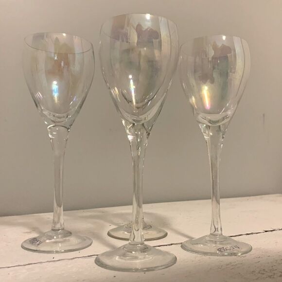 Vintage Toscany Iridescent Wine Flutes (4) - Picture 4 of 6